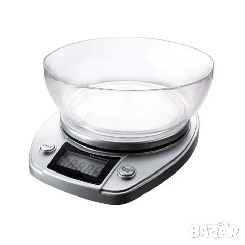 Кухненска везна с LCD дисплей Gorenje KT05NS, 1 гр-5 кг, Себриста