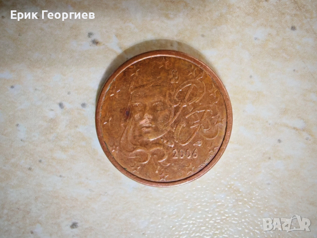 1 Евро цент с дефект, снимка 2 - Нумизматика и бонистика - 53205829