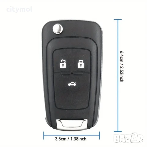 Кутийка за ключ с 2 бутона за OPEL/Vauxhall  Astra, Zafira, Insignia, острие HU100, снимка 2 - Аксесоари и консумативи - 50576342