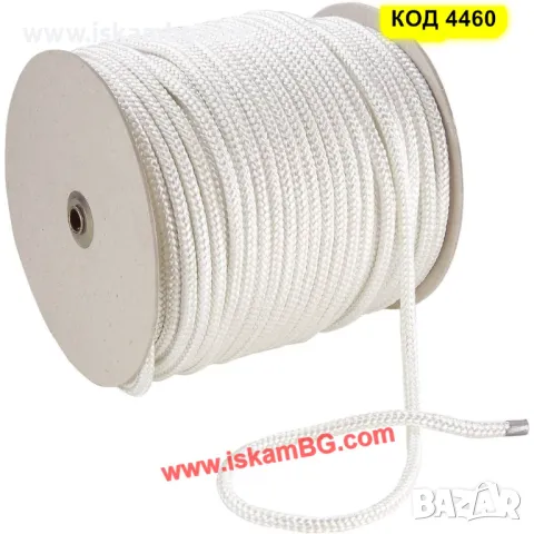 Здраво и дебело Полиестерно въже, плетено бяло въже с дебелина 8мм и 10мм - НА МЕТЪР, КОД 4460, снимка 6 - Други машини и части - 49675925