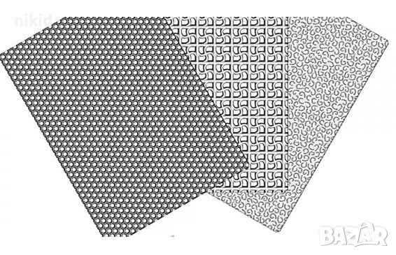 3 бр пчелна пита квадратна вълна текстура релеф платно пластмасов стенсил отпечатък, снимка 2 - Форми - 46293271