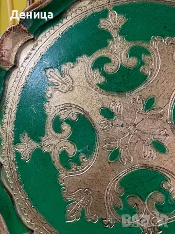 Италиански поднос Флорентински красавец с доказан произход и две маркировки , снимка 6 - Други - 51412104