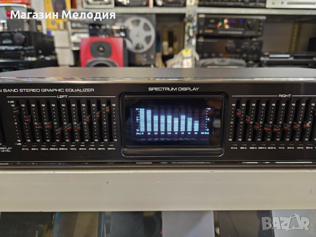 Еквалайзер Conrad Audio TE-980 В отлично техническо и визуално състояние. Стерео графичен еквалайзер, снимка 4 - Еквалайзери - 52810145