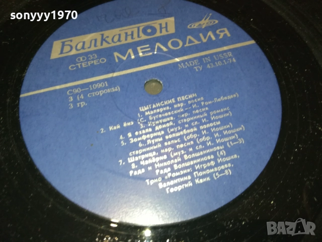 ЦИГАНСКИ ПЕСНИ-2БР ПЛОЧИ 0411251901, снимка 4 - Грамофонни плочи - 52296211