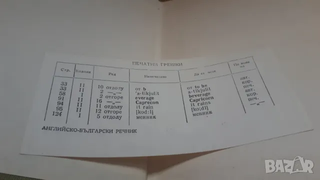 Английско-български речник 1982 Наука и Изкуство, снимка 2 - Чуждоезиково обучение, речници - 47018513