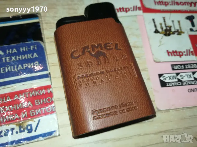 CAMEL-ЗАПАЛКА С КАФЯВА КОЖА 0112241215, снимка 4 - Колекции - 48174343