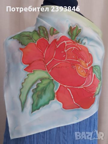 Дамски копринен шал , снимка 1 - Шалове - 45840277