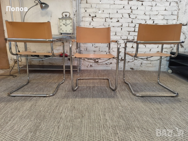 Конзолен стол стил bauhaus, снимка 3 - Столове - 51726315