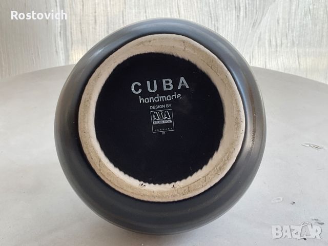 Ваза керамична “CUBA” design by ASA, дизайнерска, ръчна изработка. Германия. , снимка 3 - Вази - 46189770