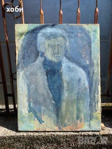 Стара картина маслени бои портрет