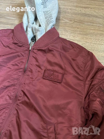 Мъжко яке бомбер Alpha Industries MA-1 D-Tec Hood Bomber Jacket , L размер , снимка 4 - Якета - 53268893
