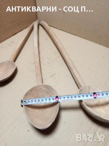 Комплект Стари Ръчно Изработени Големи Дървени Лъжици., снимка 11 - Антикварни и старинни предмети - 51370599