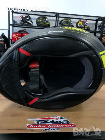 Mото каска SHOEI GT-AIR ,L 59-60 см.вградени очила,като нова,плака, снимка 6 - Аксесоари и консумативи - 46676479