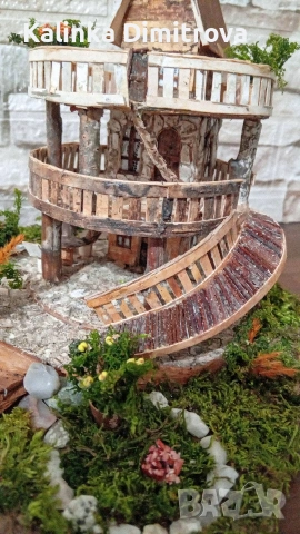 Къща с цветя на три нива-ръчна изработка., снимка 15 - Декорация за дома - 53055284