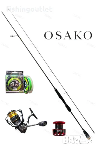 Висок клас спининг комплект - въдица, макара 11 лагера и плетено влакно