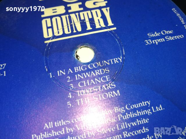 BIG COUNTRY-ВНОС ENGLAND-КАТО НОВА 1507241610, снимка 14 - Грамофонни плочи - 46587940