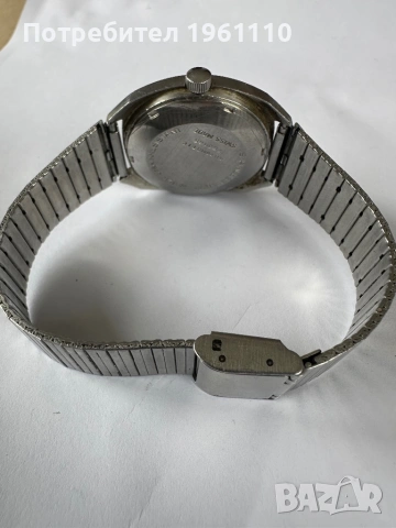 Swiss made. Винтидж Рядък мъжки часовник BWC 25 камъка, автоматичен, изцяло от стомана , снимка 5 - Антикварни и старинни предмети - 53722762