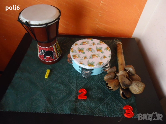 тарамбука, маракас , кастанети, там-там ,барабан-език ,ксилофон, снимка 9 - Ударни инструменти - 24785296