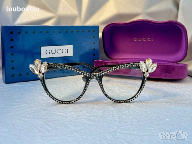 Gucci очила за компютър прозрачни с камъни слънчеви диоптрични рамки , снимка 5 - Слънчеви и диоптрични очила - 45249079