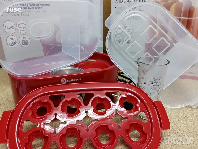 НОВ! Уред за хот дог и яйцеварка 2 в 1, снимка 6 - Уреди за готвене на пара - 50702950