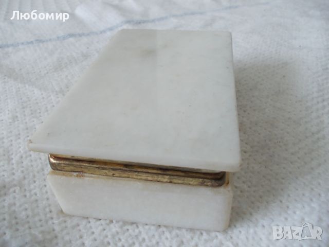 Стара мраморна кутия бижута, снимка 5 - Антикварни и старинни предмети - 45713347