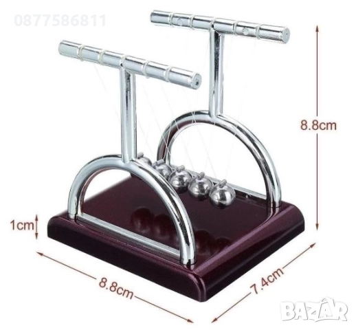 МАХАЛО ЛЮЛКАТА НА НЮТОН.БЛЪСКАЩИ ТОПЧЕТА.ПЕРПЕТУУМ МОБИЛЕ.СТИЛЕН АКСЕСОАР ЗА БЮРО PERPETUUM MOBILE +, снимка 3 - Образователни игри - 51631885