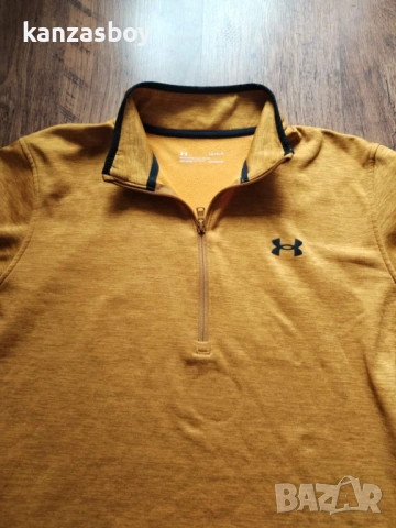 Under Armour Men's UA Armour Fleece 1/2 Zip Long Sleeve - страхотна мъжка блуза Л КАТО НОВА, снимка 2 - Спортни дрехи, екипи - 53179152