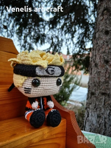 Наруто Узумаки / Naruto Uzumaki плетена кукла , снимка 3 - Други ценни предмети - 53478546