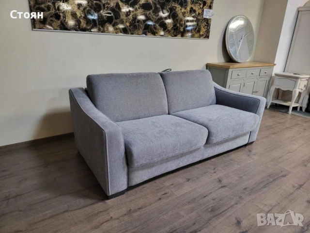 Сив диван от плат с функция сън "Myriad", снимка 11 - Дивани и мека мебел - 52010850
