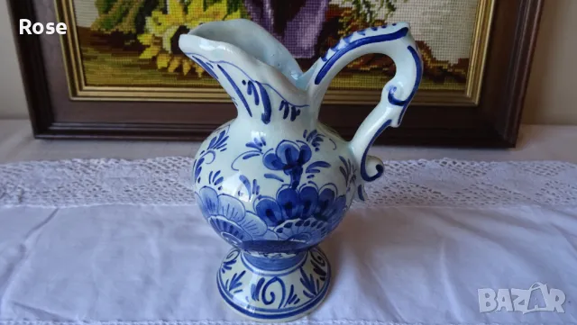 Кани- вази стил Арт Деко delft blue Нolland hand painted                                            , снимка 6 - Вази - 46987468