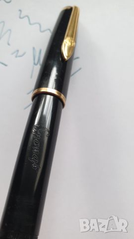 STAEDTLER Винтидж писалка черен целулоид - 14 k златeн писец, снимка 3 - Антикварни и старинни предмети - 45639086