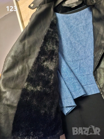 Дамско зимно кожено яке, снимка 3 - Якета - 53511535