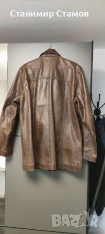 Мъжко кожено яке , снимка 2 - Якета - 54244879