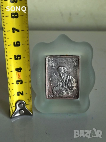 Сребърна Иконка Свети Апостол и Евангелист Матей, снимка 7 - Икони - 54065178