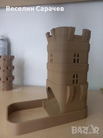 Голяма 3D принтирана кула за зарчета, снимка 3 - Настолни игри - 51847408