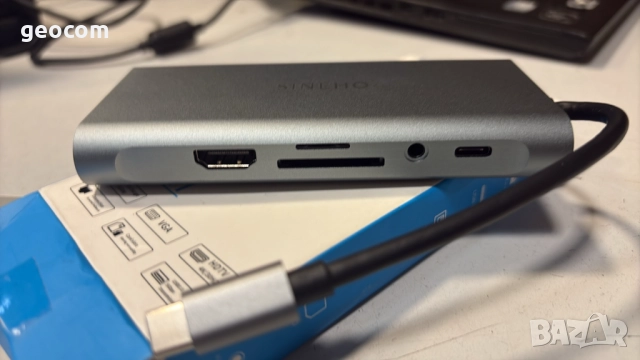 11в1 USB Type-C HUB (Нов,4K HDMI,4xUSB,SD/MMC/mSD,LAN,D-SUB), снимка 4 - Друга електроника - 52524521