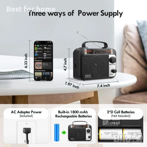    Преносима радиостанция , снимка 3 - Радиокасетофони, транзистори - 51585875