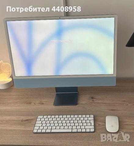 Apple iMac M1 24 инча, 8C CPU/8C GPU/8GB/256GB (син)