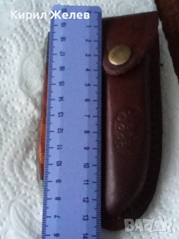 Сгъваем нож с кожена калъфка 53806, снимка 13 - Антикварни и старинни предмети - 53503766