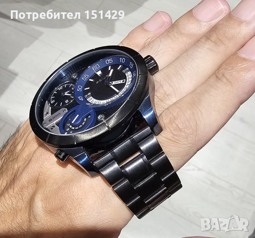 POLICE много голям мъжки часовник оригинален отлично състояние, снимка 3 - Мъжки - 44604117