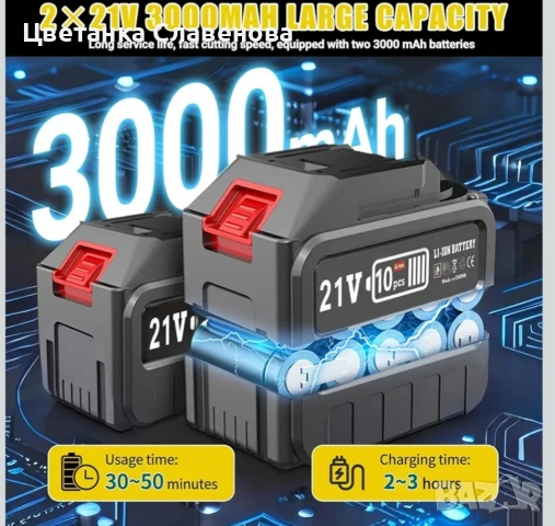 Тример 5-в-1 безжична косачка за храсти и трева с 2 x 4.0 Ah батерии , снимка 5 - Други инструменти - 53973842