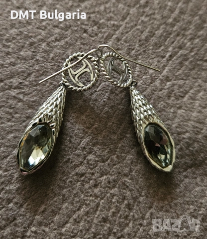 Висящи дамски обеци с кристал Just Cavalli, снимка 7 - Обеци - 53657315