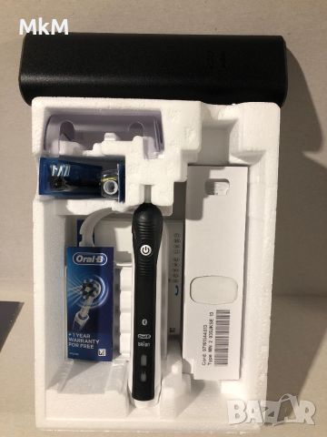 Електрическа четка за зъби Oral-B Smart 4 4500 Black Edition Черна 3 режима 2 глави Bluetooth Таймер, снимка 6 - Други - 45860983