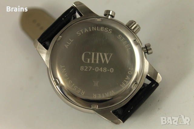 GHW Мъжки Стоманен Кварцов Часовник Календар, снимка 8 - Мъжки - 53570890