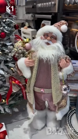 Голям Дядо Коледа 50см с шапка, снимка 2 - Декорация за дома - 52550125
