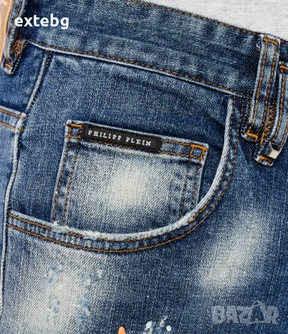 PHILIPP PLEIN оригинални сини мъжки дънки разм.40, снимка 9 - Дънки - 51280433