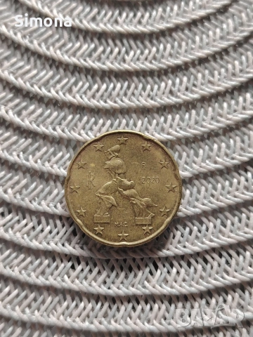 20 евроцента Италия 2020 г. 