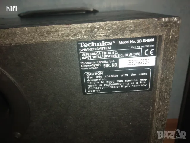 Аудио система Technics SA-EH600 SH-EH600, SL-EH500, RS-EH600, SB-EH600, снимка 5 - Аудиосистеми - 47153154