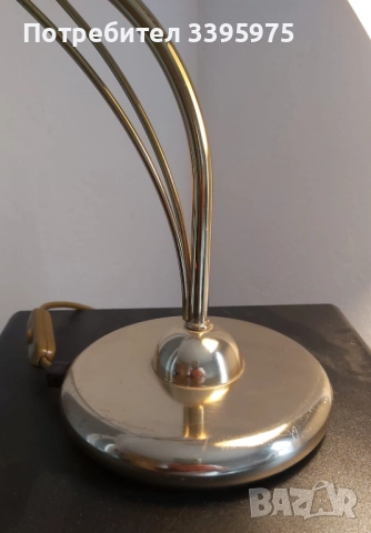 Елегантна нощна лампа с матов абажур от Англия, снимка 5 - Настолни лампи - 51561980