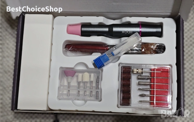 Електрическа пила за нокти 25000 об/мин 12 в 1 Професионален комплект за гел нокти